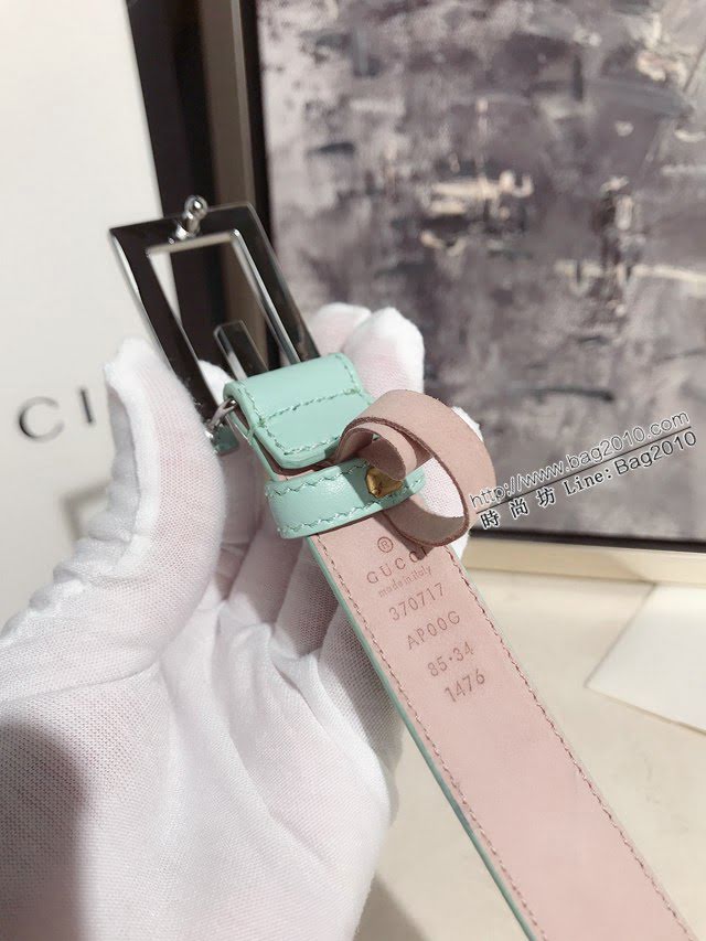 Gucci經典皮帶 古奇方扣牛皮腰帶  jjp2038